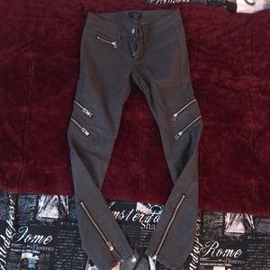 BEBE charcoal zipper pants